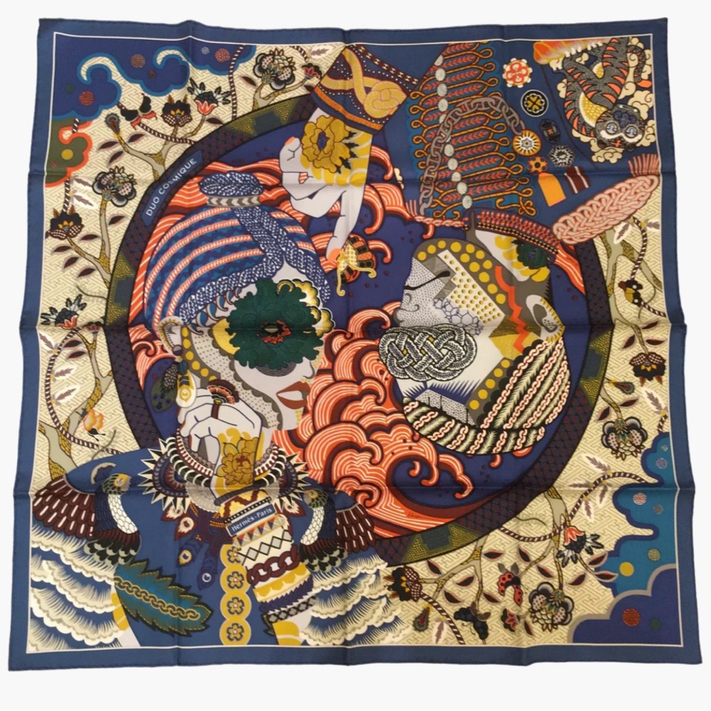 Hermès Scarf 90 - “Duo Cosmique”